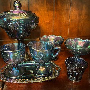 Lot of vintage Indiana Carnival glass